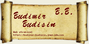 Budimir Budišin vizit kartica